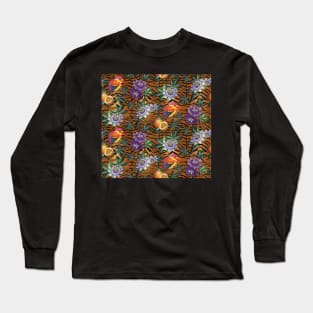 Animalier- Passion Flowers, Fruit, & Birds Long Sleeve T-Shirt